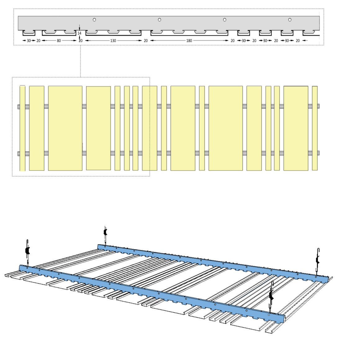 LINEAR STRIP CEILING – Technomec